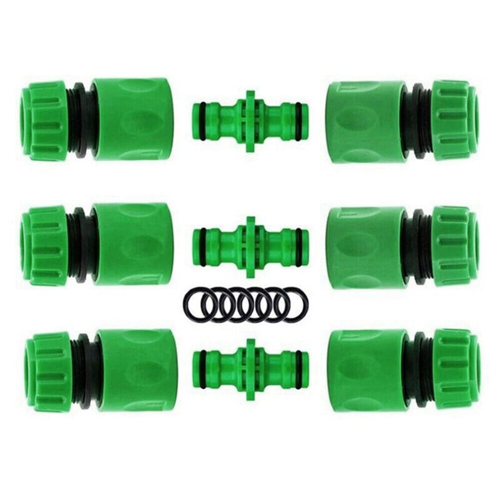 Amikadom 15Pcs Water Faucet Adapter Tap Connector Kit - Universal Garden Hose Fittings for Kitchen, Outdoor Faucet, RV & Sprinkler System (HV4) - Perfect for Gardening, Car Washing & Home Plumbing