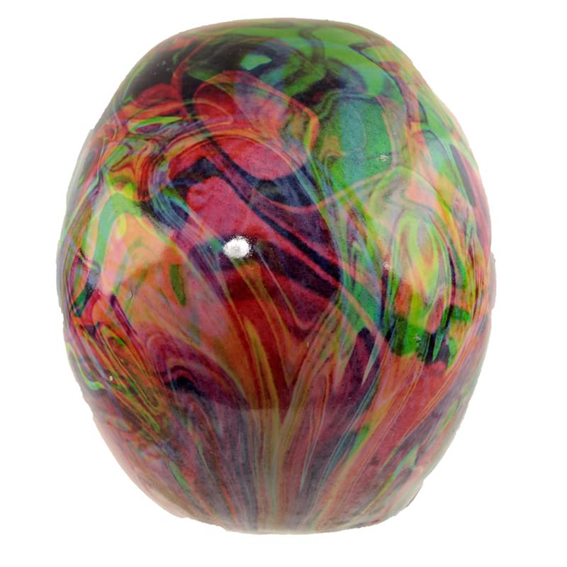 Puckator Rainbow Marble Effect Skull Ornament - Gothic Home Decor Resin Skull for Halloween, Goth Gifts for Men & Women - Unique Living Room Decor, Shelf Display & Dark Aesthetic Accessories