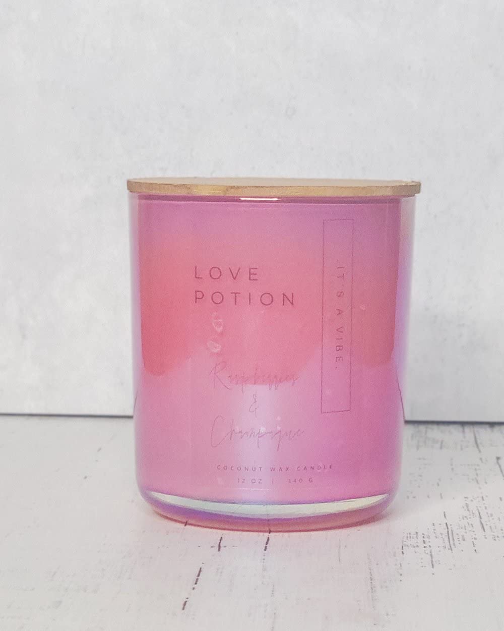 Luxury Scented Candles - Raspberries & Champagne Scent, 12oz Glass Jar with Crackling Wooden Wick, Handmade Aromatherapy Candle with Organic Coconut Apricot Wax | Perfect for Relaxation, Romantic Dinners & Spa Nights