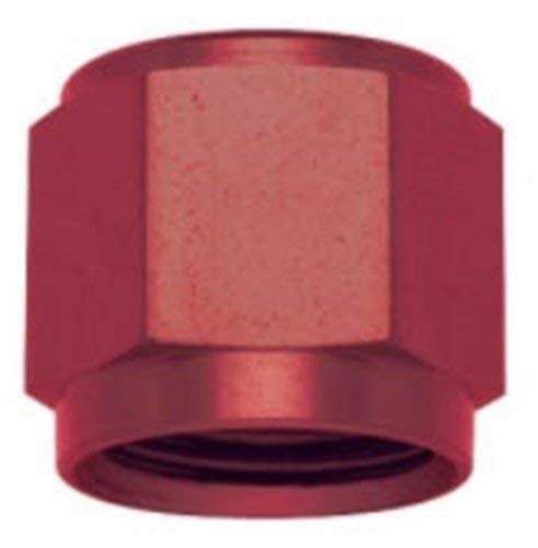 Fragola -6AN Tube Nut - Red High Performance Fitting for Fuel & Oil Lines - Perfect for Automotive, Racing & Marine Applications