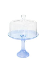 Estelle 12-Inch Glass Cake Stand with Dome Lid - Elegant Display for Wedding, Birthday, and Dessert Table Decor