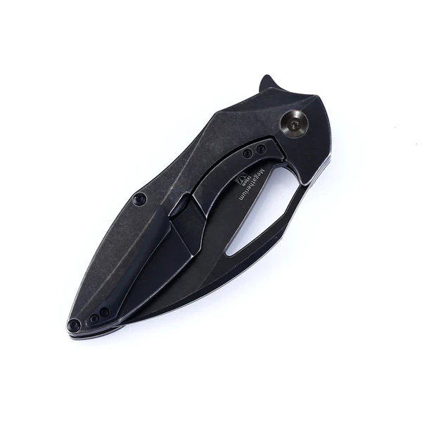 Kizer Megatherium Titanium Folding Pocket Knife - Black Ki4502A2 - EDC Gear, Outdoor Survival & Camping Tool