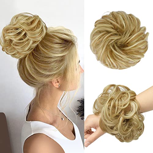 Large Curly Hair Bun Scrunchie Extension - Perfect for Ponytails, Updos & Everyday Hairstyles