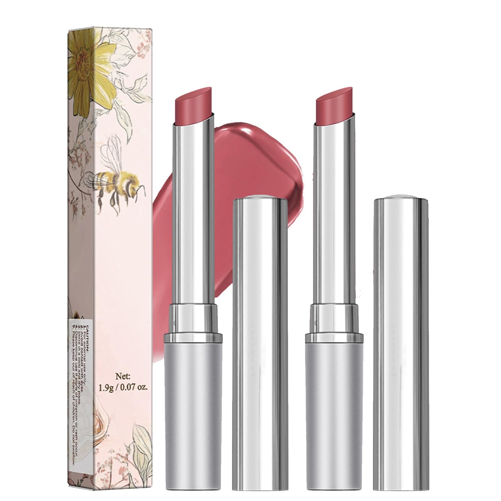 Black Honey Lipstick Tinted Lip Balm - Hydrating Natural Glossy Lip Care with Moisturizing Lip Color | Repair Dry Lips | Pink Honey Lipstick (2-Pack) for Everyday Wear & Special Occasions