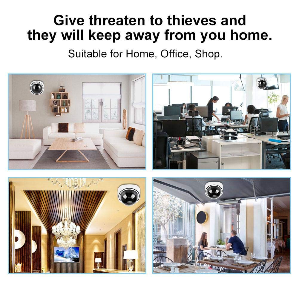 Dioche Dome Security Camera - Indoor/Outdoor Dummy Surveillance Camera with Realistic Design for Home & Office Security - Perfect for Deterring Burglars, Monitoring Entryways, and Enhancing Property Safety