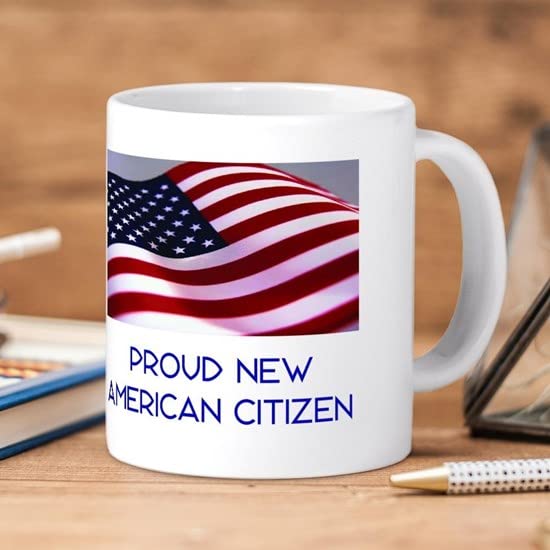New American Citizen 20 oz Ceramic Coffee Mug - Large Insulated Tea Cup for Office, Home & Gifts | CafePress Mega Mug