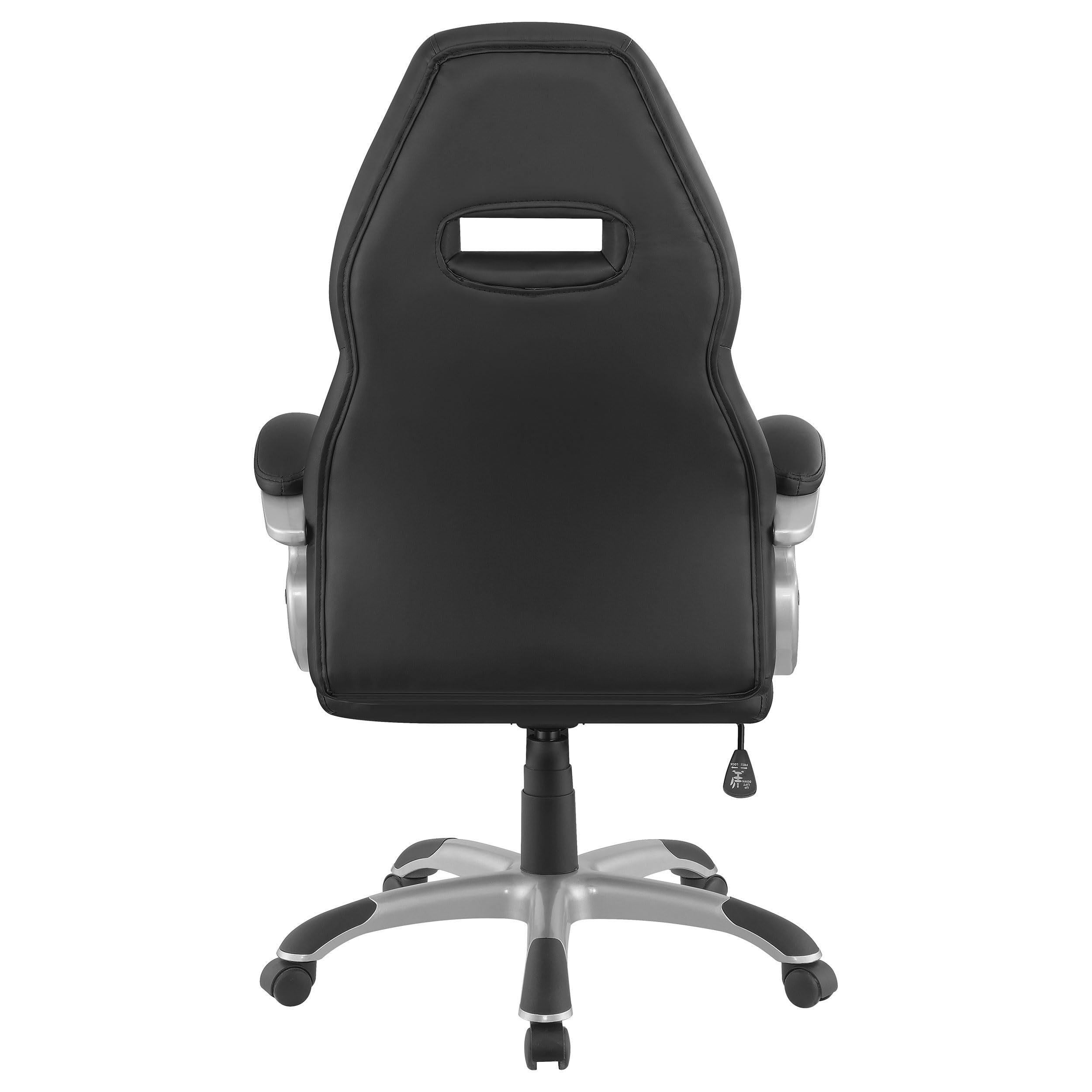 Coaster Home Furnishings Bruce Upholstered Adjustable Office Chair - Ergonomic Desk Chair with Lumbar Support, Black - Perfect for Home Office, Gaming & Workspace