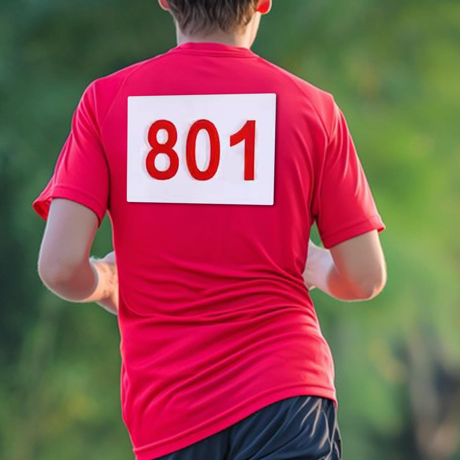 DYNWAVE Running Bib Numbers - Lightweight Waterproof Sports Bib for Competitors - Washable Numbered Bibs for Running, Cycling, Basketball & Soccer - Perfect for Marathons, Triathlons and Team Sports Events