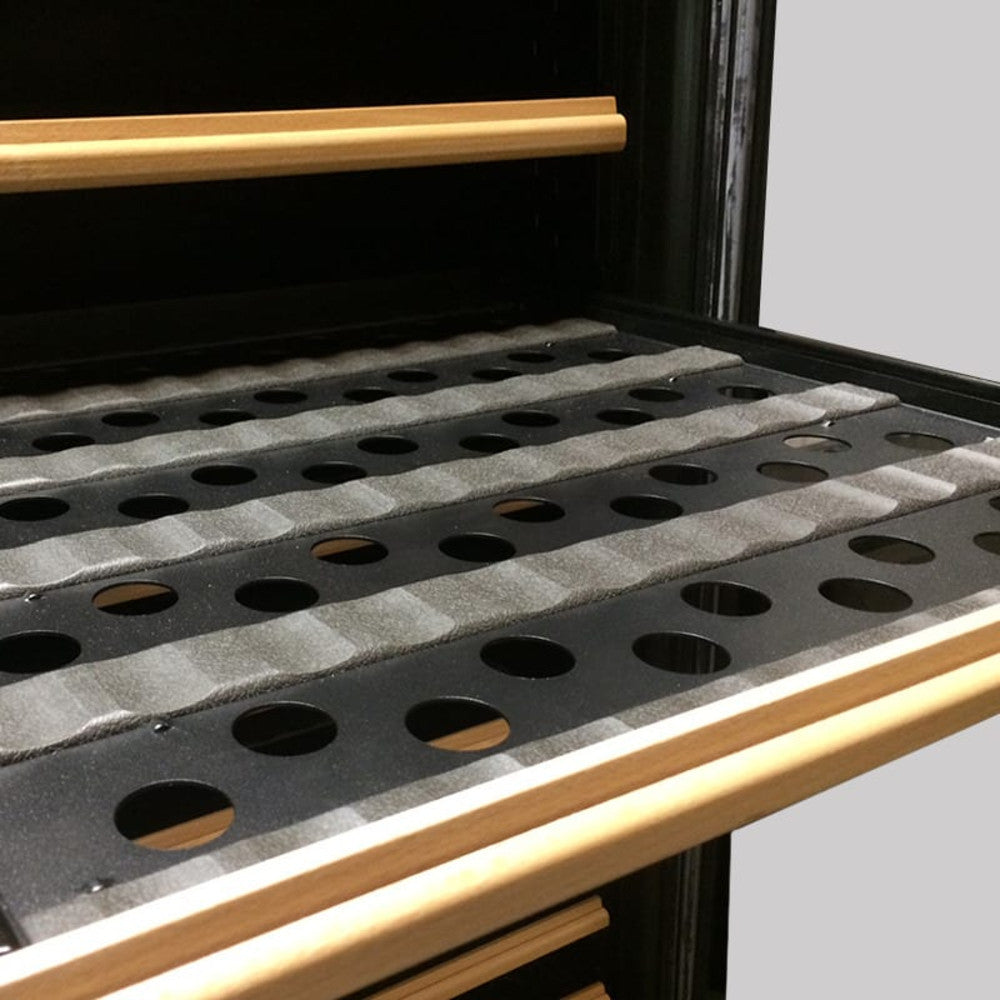 Transtherm Ermitage Solid Black Wine Cooler with Full Shelves - Perfect for Home Bars, Restaurants, and Wine Cellars