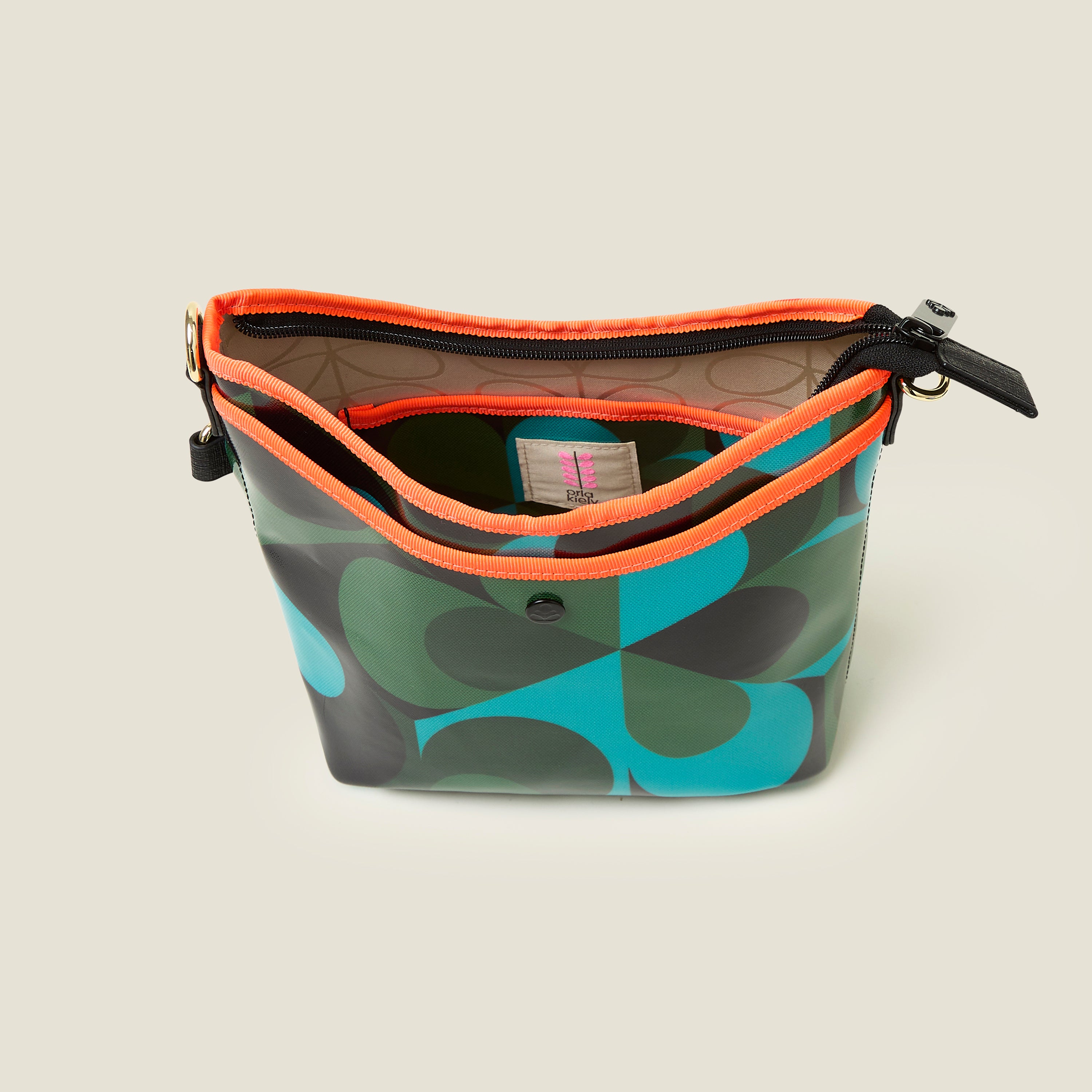 Stylish Carrymin Crossbody Bag in Kaleidoscope Emerald Green - Perfect for Travel, Shopping & Everyday Use
