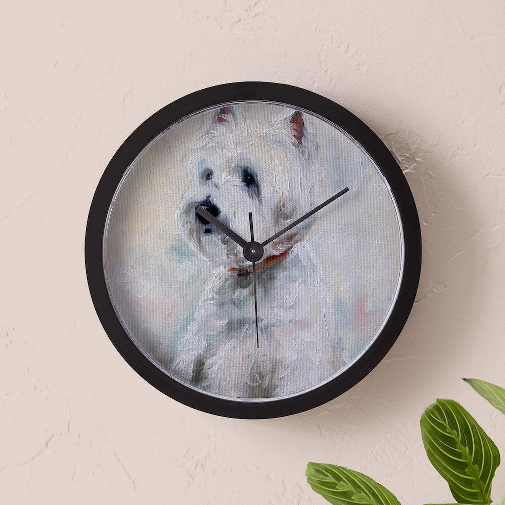 Watch Dog 10-Inch Wall Clock - Silent Non-Ticking Decorative Clock for Living Room, Kitchen, Office | Perfect Home & Office Decor Gift