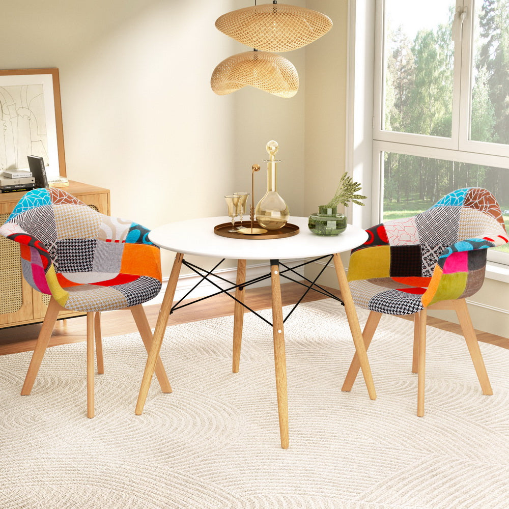 Artiss 90cm Dining Table and 2 Chairs Set - Modern Kitchen Furniture for Small Spaces, Perfect for Breakfast Nook, Apartment Dining, or Cozy Kitchen Corner