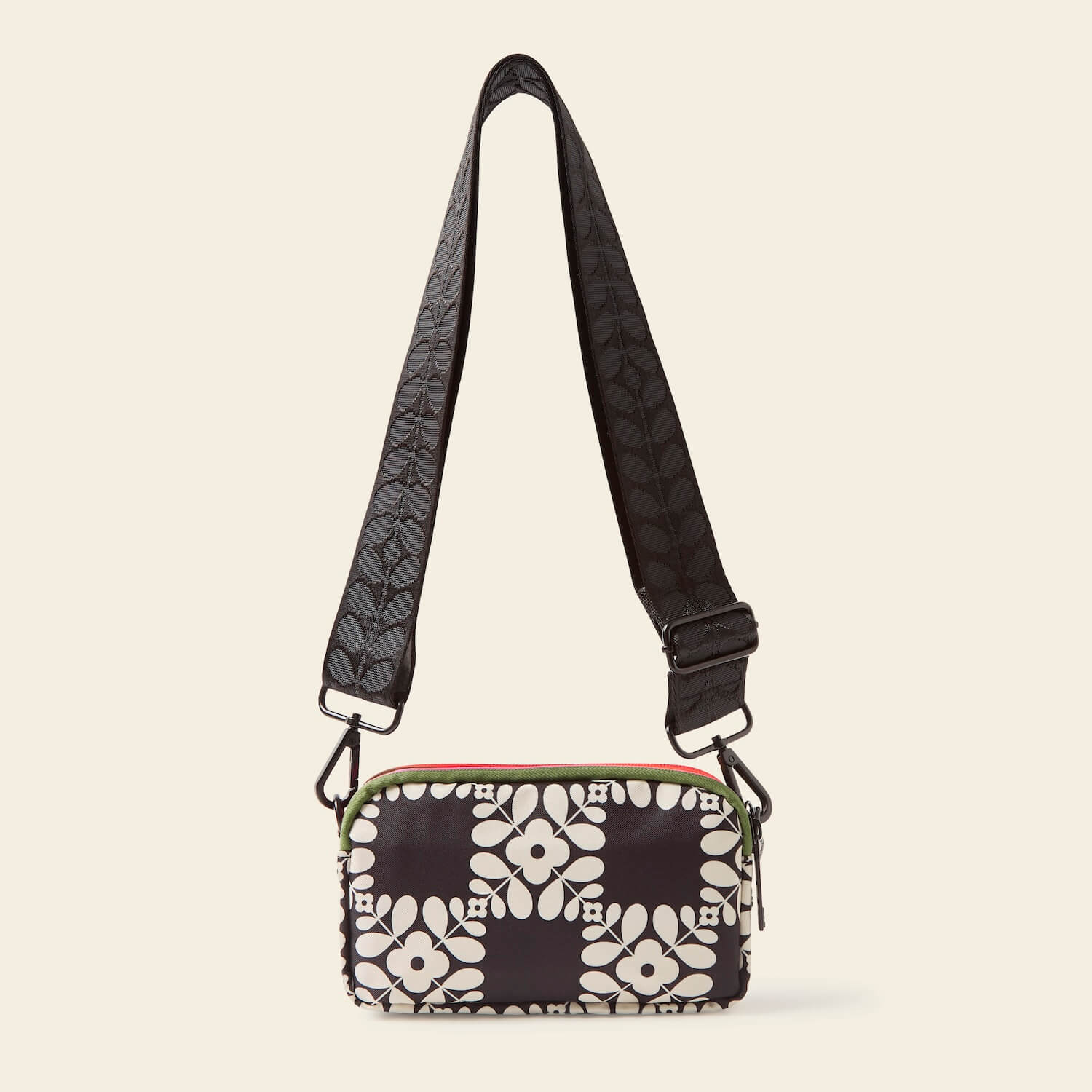 Stylish Crossbody Bag with Lattice Flower Tile Design - Perfect for Travel, Shopping, and Everyday Use