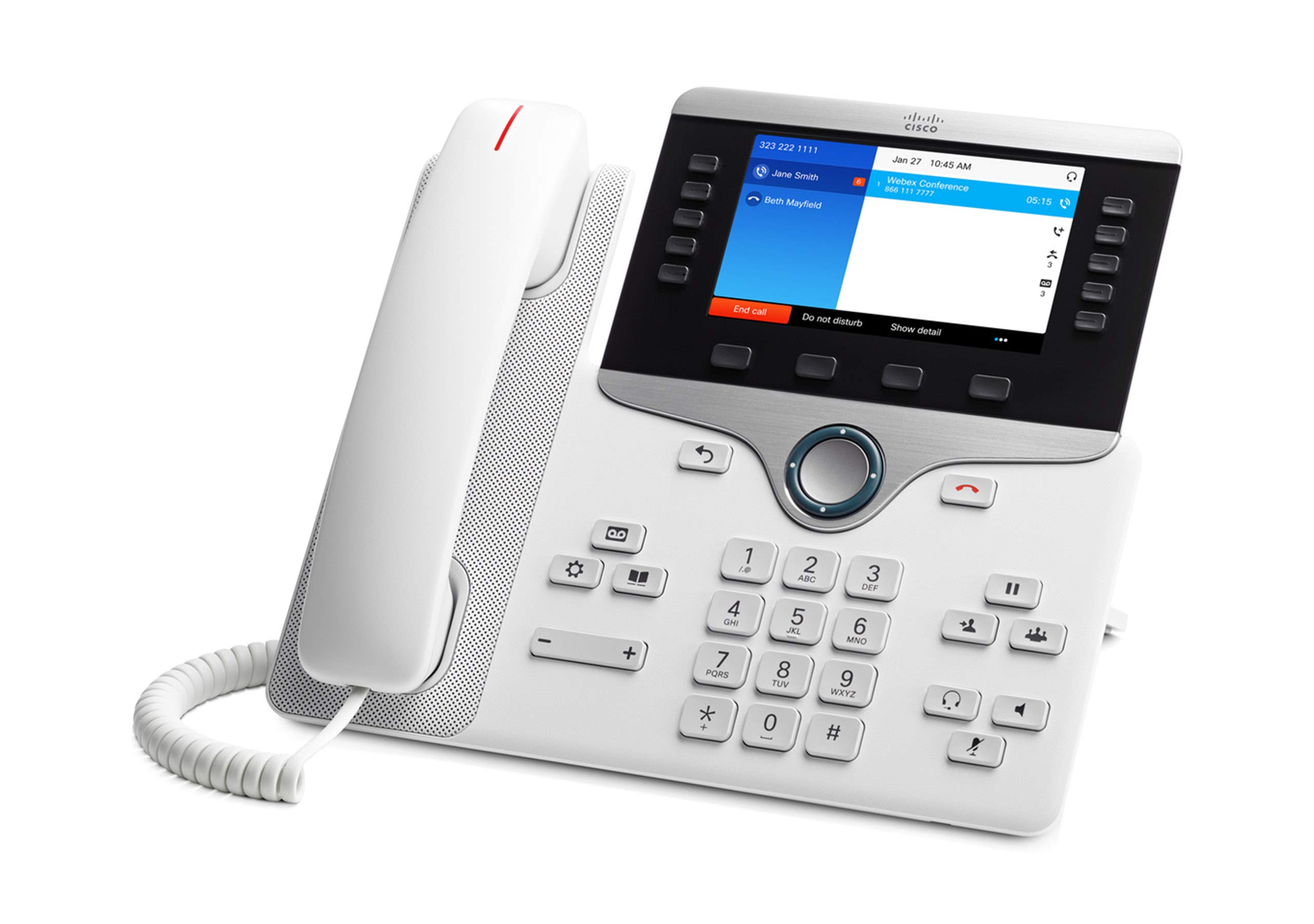 Cisco 8841 VoIP Business Phone with HD Voice - IP Desk Phone for Office & Call Centers (Power Adapter Sold Separately) - Ideal for Remote Work & Enterprise Communications