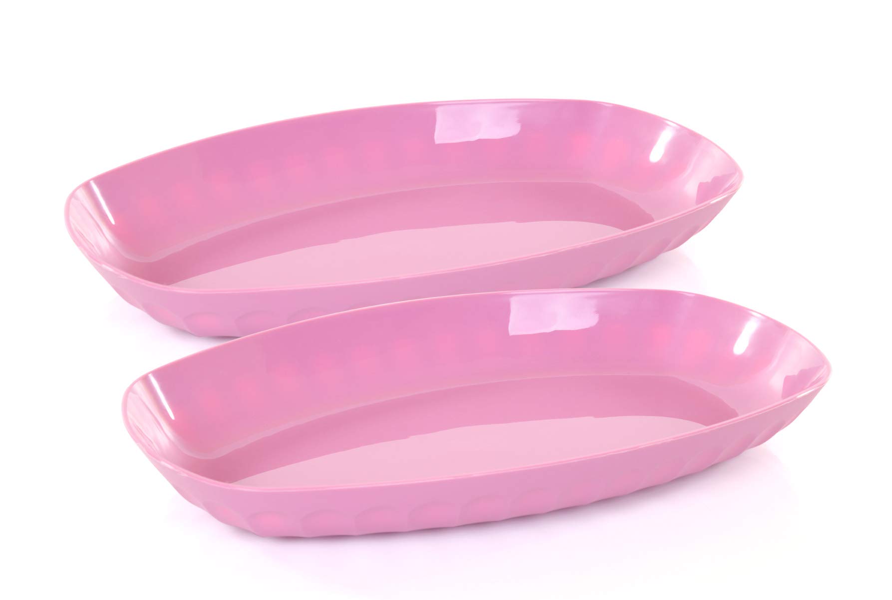 Mintra Home Unbreakable Bowls and Trays - Bold Collection 2-Piece Lavender Utility Tray Set | Durable Melamine Serving Dishes for Parties, Picnics, and Everyday Use