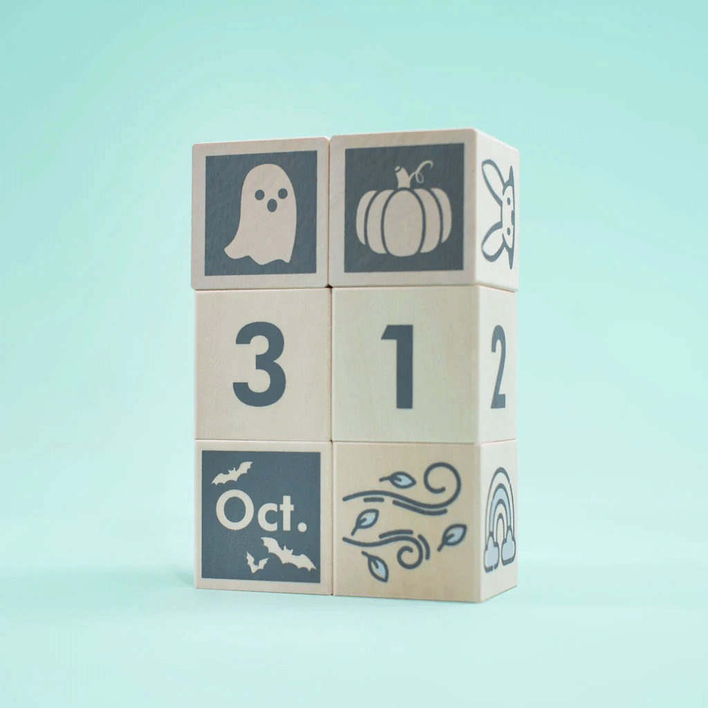 Uncle Goose Perpetual Block Calendar - Wooden Educational Toy for Kids & Adults | Perfect for Home, Office & Classroom Learning Activities