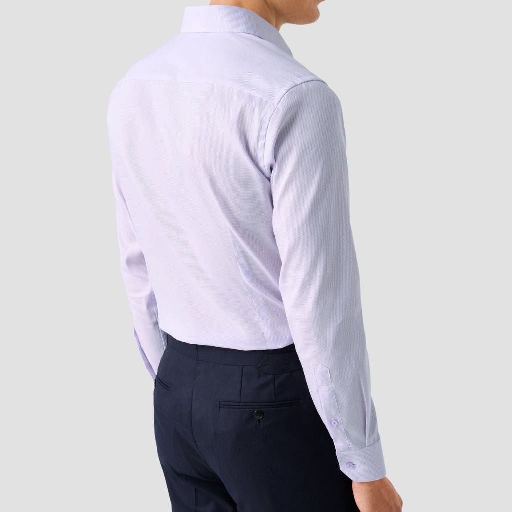 ETON Men's Cotton Oxford Contemporary Fit Single Cuff Dress Shirt - Light Purple | Business Casual & Office Wear | Slim Fit Button Down Shirt for Work & Formal Occasions