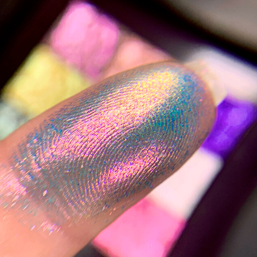 Rex Glitter Vibrant Multichrome Eyeshadow Palette - Long Lasting Highly Pigmented Makeup for Party, Halloween & Special Occasions