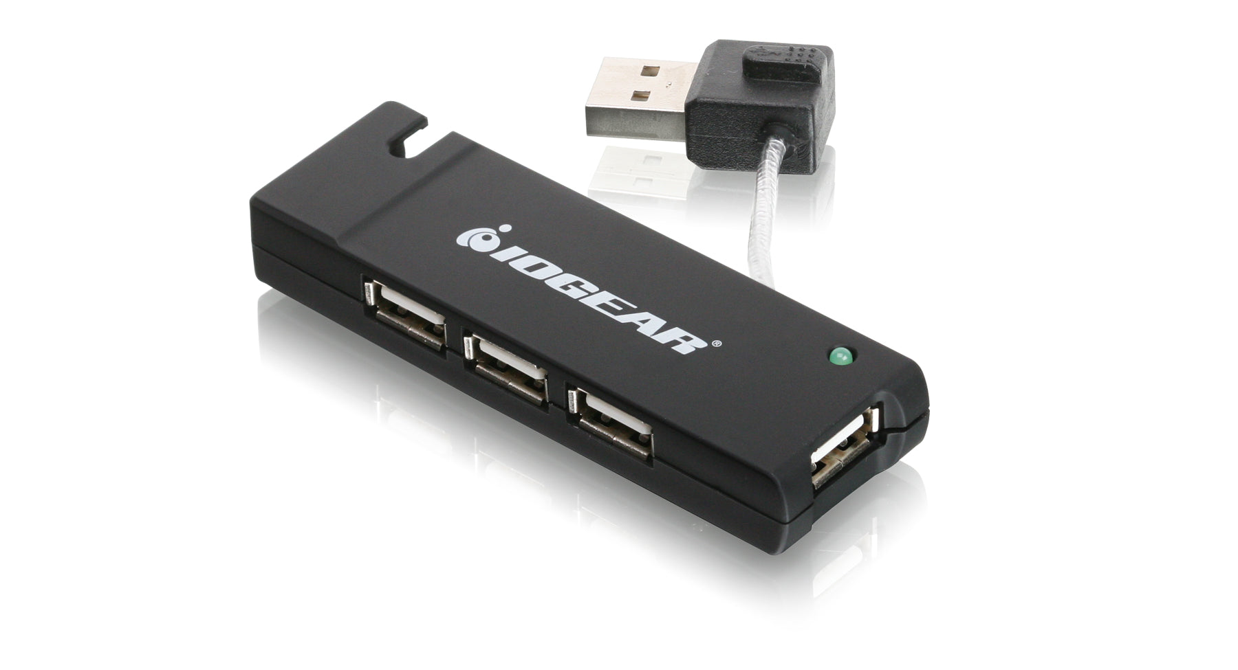 4-Port USB 2.0 Hub with Fast Data Transfer - Compact USB Splitter for Laptop, PC, Mac - Perfect for Home Office, Gaming & Charging Multiple Devices