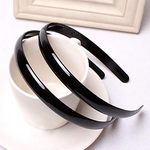 Glamifirsto 12-Pack Plastic Plain Headbands with Teeth Comb - Skinny DIY Hair Bands for Women & Girls - Perfect for Halloween Costumes, Hair Styling, and Everyday Wear
