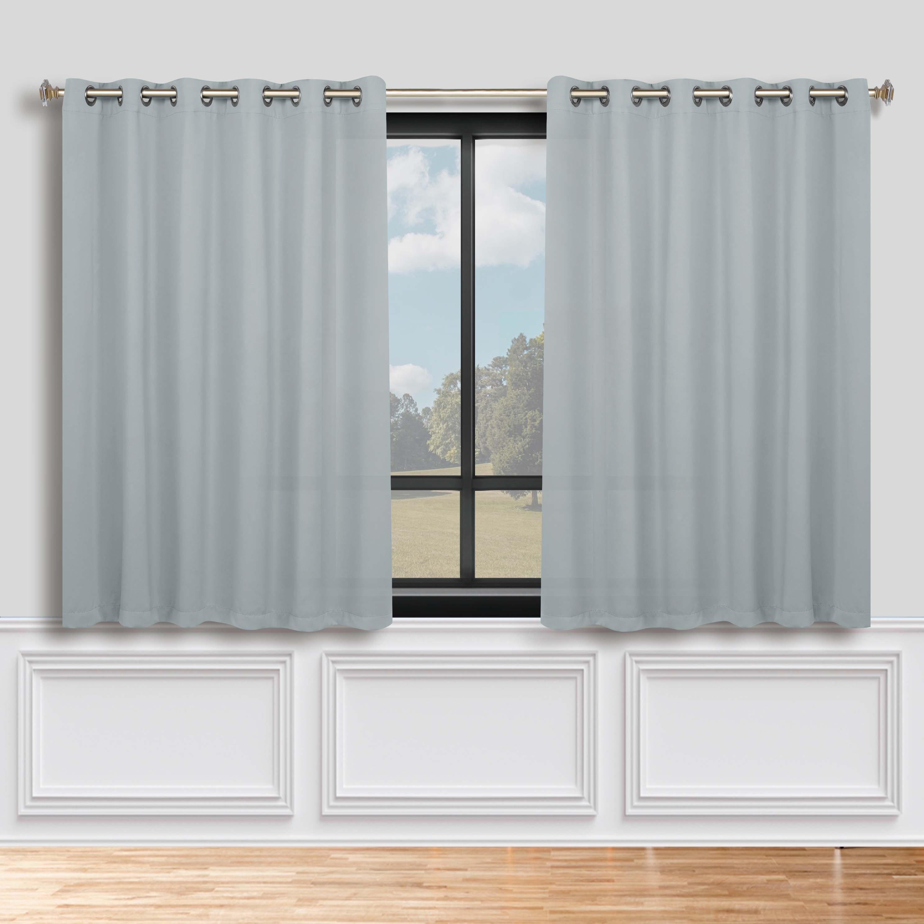 Machine Washable Blackout Curtains Set of 2 - Solid Color Room Darkening Window Treatments for Bedroom & Nursery - Blocks Light & Noise for Better Sleep