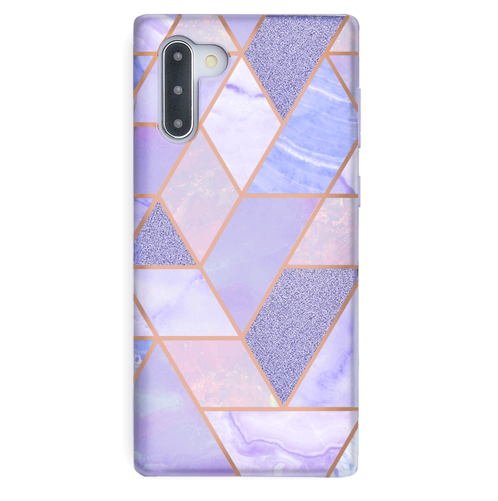 Geometric Marble Phone Case for Samsung Galaxy - Stylish Protective Cover with Unique Purple Design - Perfect for Everyday Use, Work, and Travel