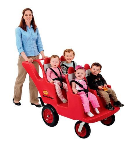 Angeles Bye Bye Buggy 4-Seat Stroller with Never Flat Fat Tires - All-Terrain Baby Wagon for Beach, Park & Outdoor Adventures