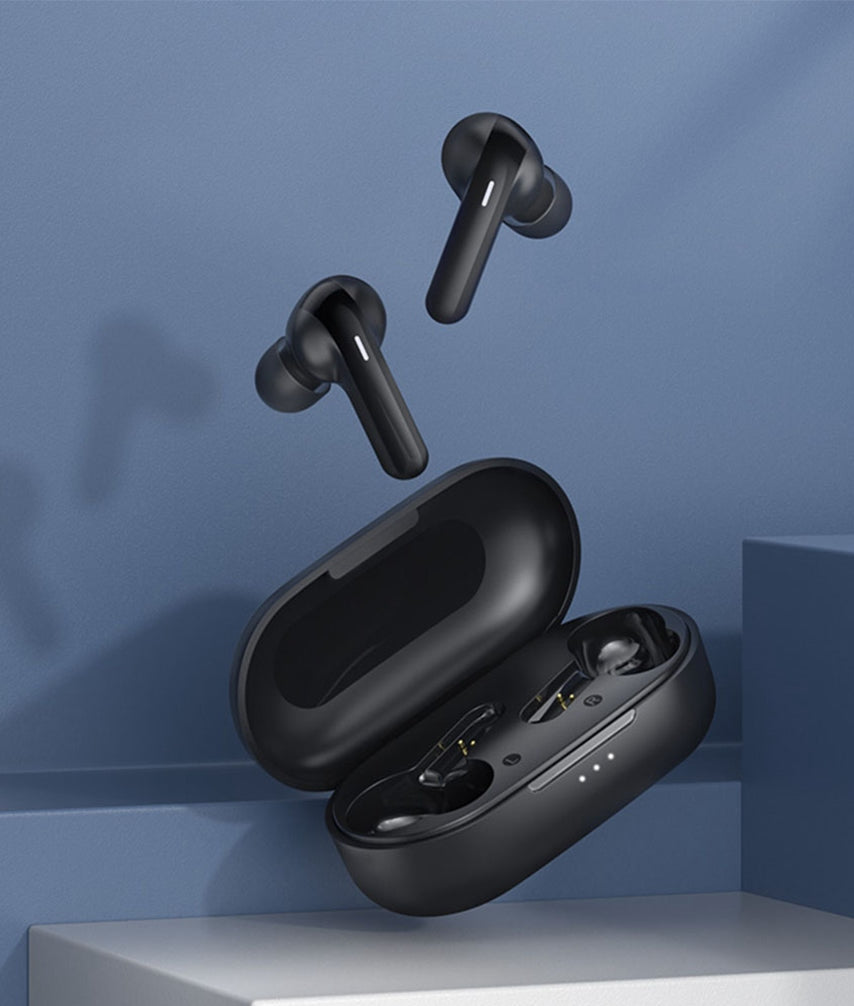 Haylou GT3 TWS Wireless Bluetooth Earbuds with Mic, 30H Playtime, IPX5 Waterproof, Touch Control - Black | Perfect for Gym, Running, Workout & Daily Commute