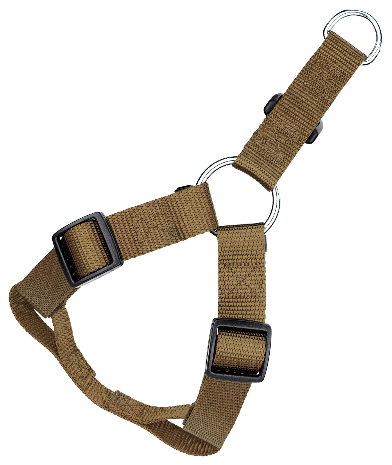 Country Brook Petz Adjustable Step-in Dog Harness - 1 Inch Wide Nylon Pet Harness with 20+ Colors (Large, Coyote Tan) | Perfect for Walking, Training & Outdoor Adventures