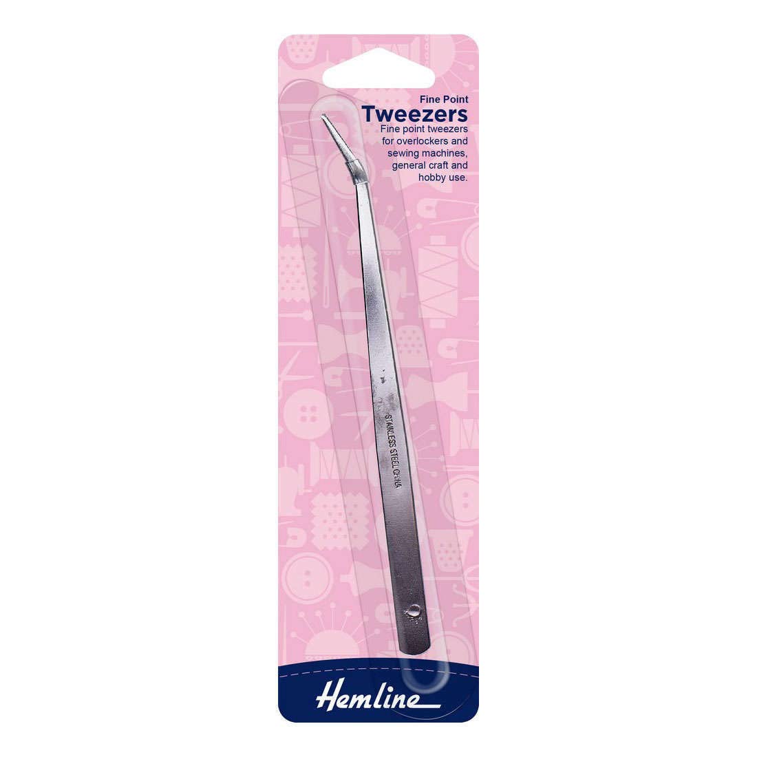 Precision Hemline Fine Point Tweezers for Eyebrows & Splinters