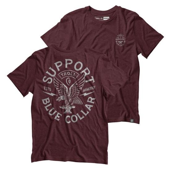 Winged Support Tee for Women - Comfortable Maroon V-Neck T-Shirt with Side Support - Perfect for Yoga, Workouts & Everyday Wear