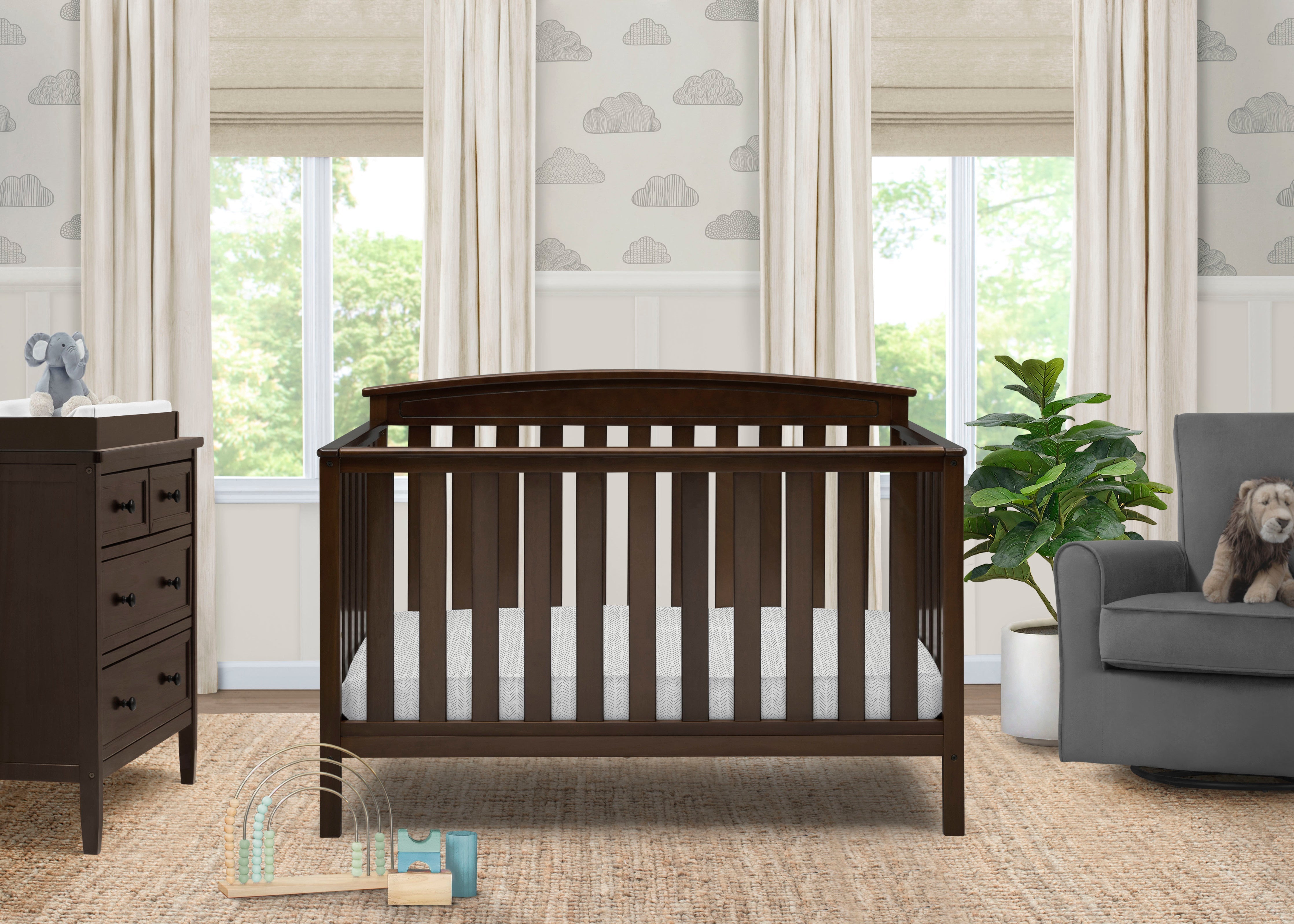 Gateway 4-in-1 Convertible Baby Crib - Toddler Bed, Daybed & Full-Size Bed - Safe Nursery Furniture for Boys & Girls - Perfect for Newborns to Teens Bedroom