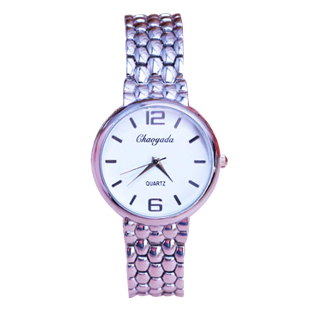 Elegant Silver Stainless Steel Quartz Wristwatch for Women - Professional Office Dress Watch with Bracelet Style | Perfect for Business, Formal Events & Everyday Wear