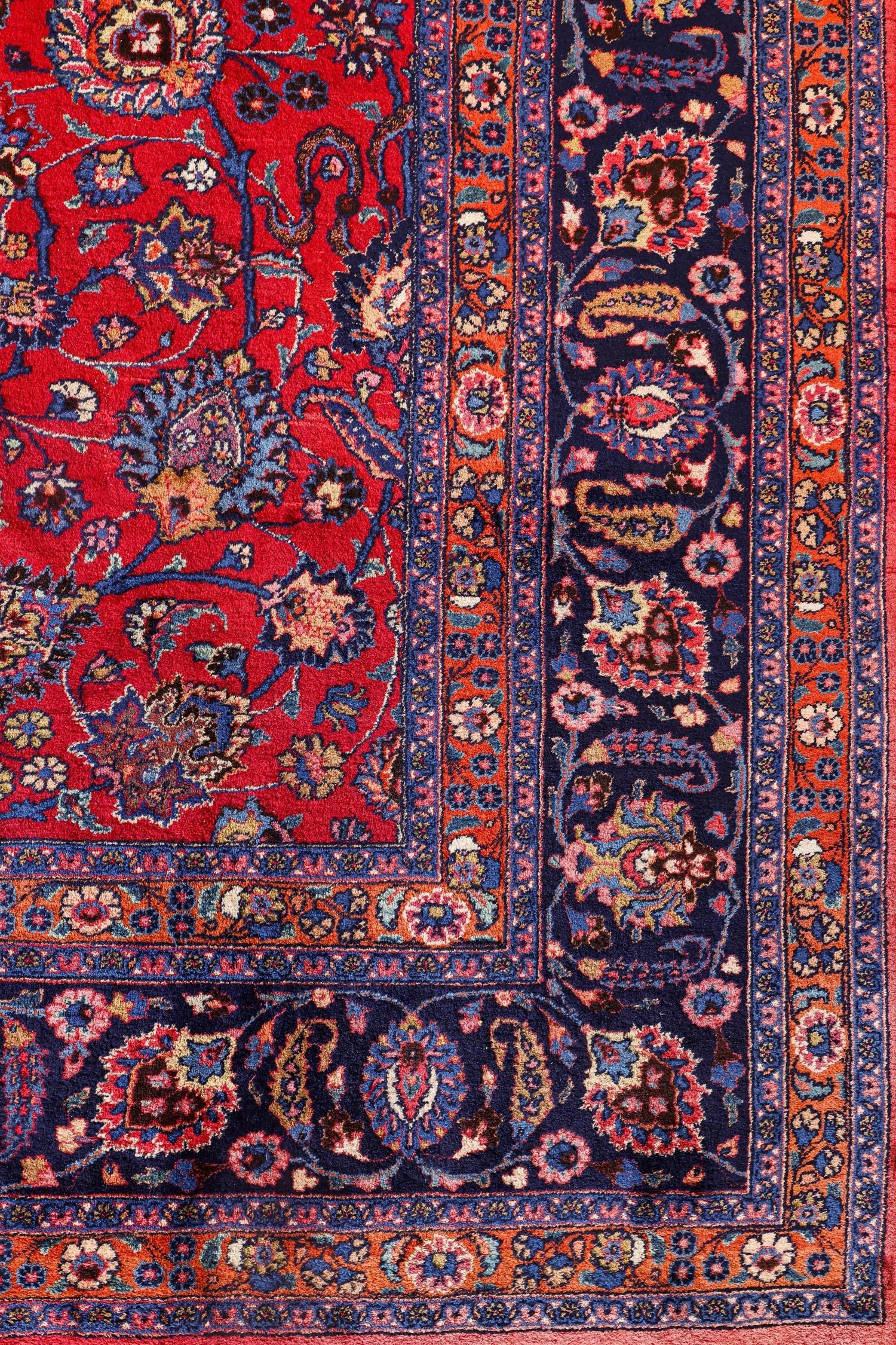 Handwoven Antique Mashad Traditional Persian Rug - J78396 | Perfect for Living Room, Bedroom & Home Decor