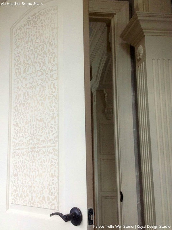 Palace Trellis Moroccan Wall Stencil - DIY Home Decor, Arabic Pattern Template for Painting, Wall Art, Furniture & Crafts - Perfect for Bedroom, Living Room, and Boho Style Interior Design