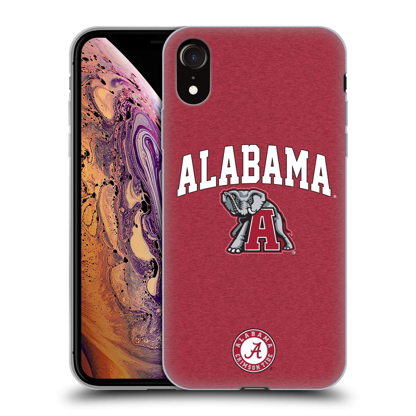 Official University of Alabama UA Campus Logotype iPhone XR Case - Soft Gel Protective Cover for Apple iPhone XR - Perfect for Students, Alumni & Crimson Tide Fans (Game Day, Campus Life, School Pride)