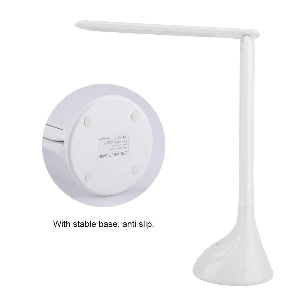 Rechargeable LED Desk Lamp with Dimmable Eye-Caring Light - Foldable Study Lamp for Office, Dorm & Reading | Adjustable Brightness for Work, Homework & Night Use
