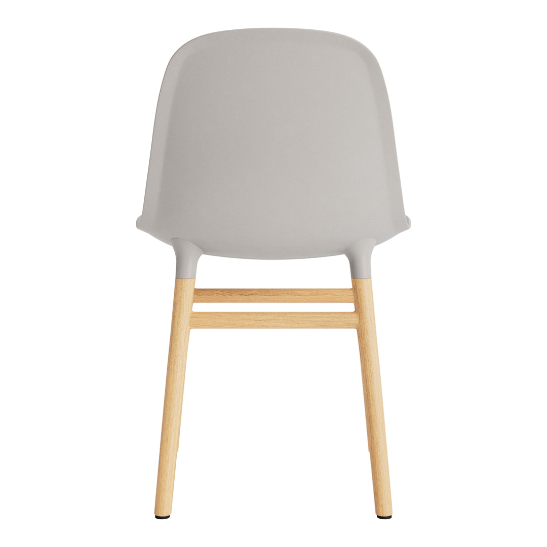 Modern Form Chair with Sturdy Wooden Legs - Perfect for Dining Room, Office, or Living Room Decor