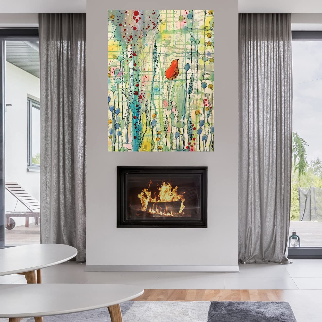 Premium Alpha Canvas Wall Art by Sylvie Demers - Handcrafted Fine Art Painting for Living Room, Bedroom, Office & More - 35x46 Inch Ready-to-Hang Decor - Perfect for Home, Restaurant or Hotel Interior Design