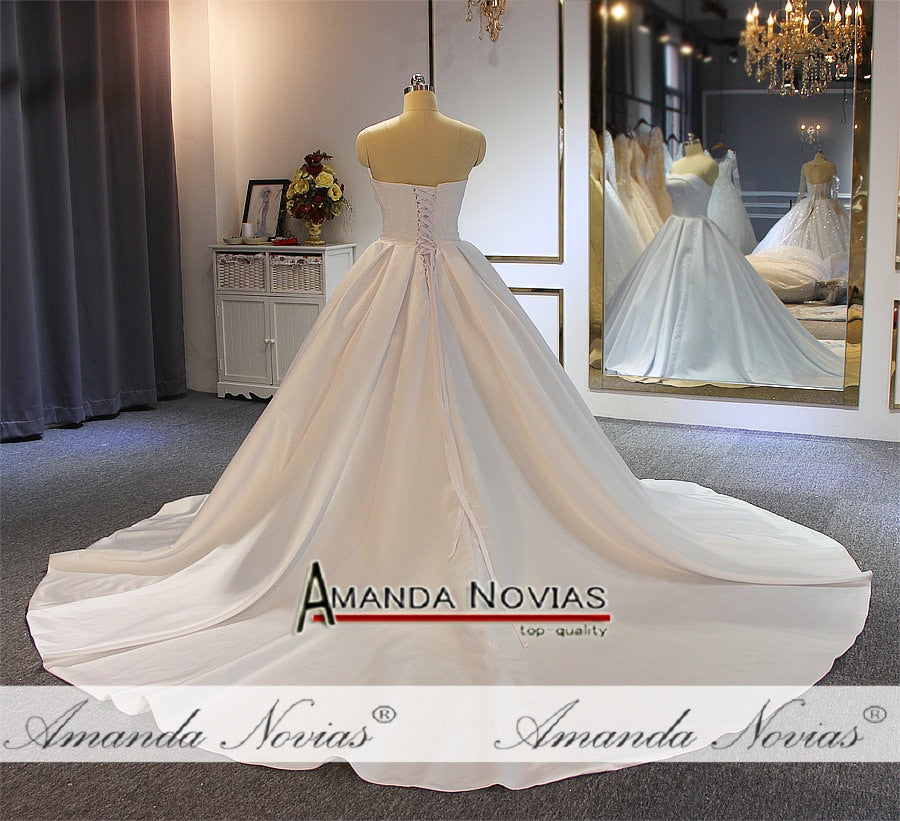 Elegant Satin Wedding Dress NS3528 - Perfect for Bridal Ceremonies, Vow Renewals & Formal Events