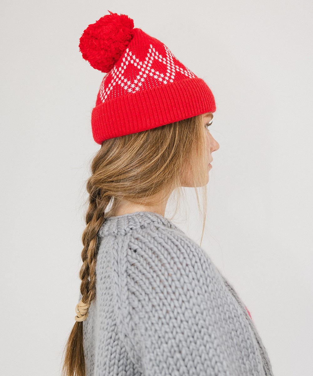 Elio Pom Beanie - Warm Winter Knit Hat with Faux Fur Pom for Men & Women - Perfect for Skiing, Snowboarding & Outdoor Activities
