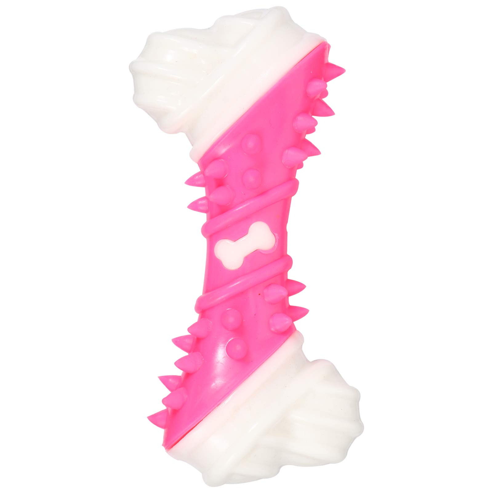 Balacoo Dog Chew Toys for Teething Puppies - Durable Pet Chew Bone & Chewing Stick for Small & Large Dogs - Puppy Teething Relief & Dental Health - Great for Christmas Gifts & Playtime (Pink)