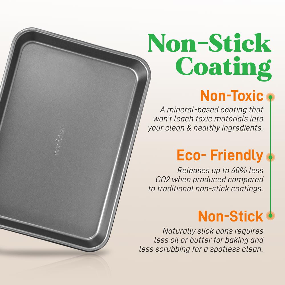 Nonstick Cookie Sheet Baking Pan - Premium Heavy Duty Baking Tray for Cookies, Pastries & More - Perfect for Home Baking, Holiday Treats & Party Desserts