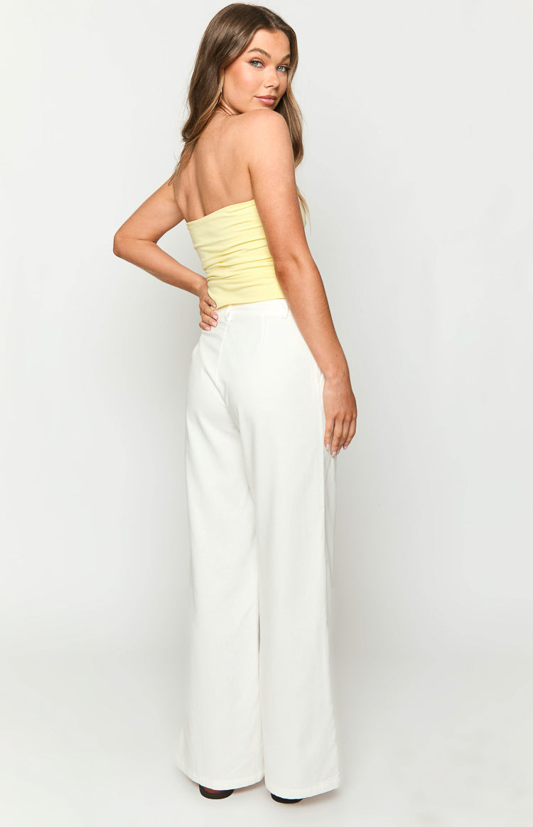 Premium Cabo White Linen Blend Pants for Women - Breathable Summer Travel & Beach Vacation Outfits