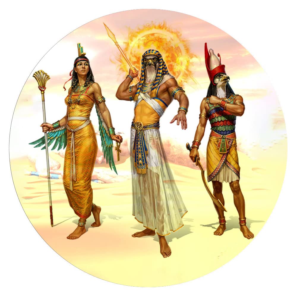 300 Piece Ancient Egypt Wall Art Puzzle - Egyptian Gods Wooden Round Puzzle for Adults | Stress Relief, Educational & Family Game | Perfect for Home Decor, Gifts & Relaxation