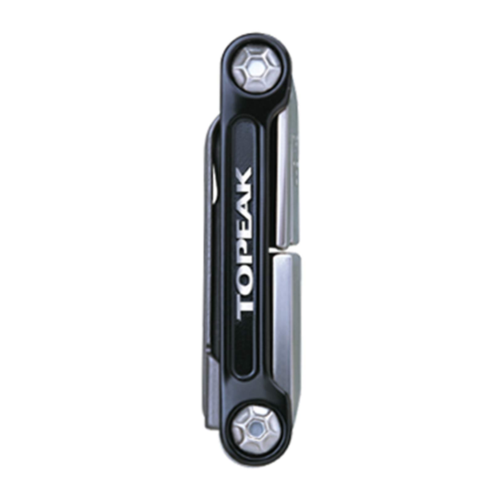 Topeak Mini 9 Pro Folding Bike Tool - Compact Multi-Tool for Cycling Repairs, Black | Perfect for Road & Mountain Bikes, Emergency Repairs & Travel