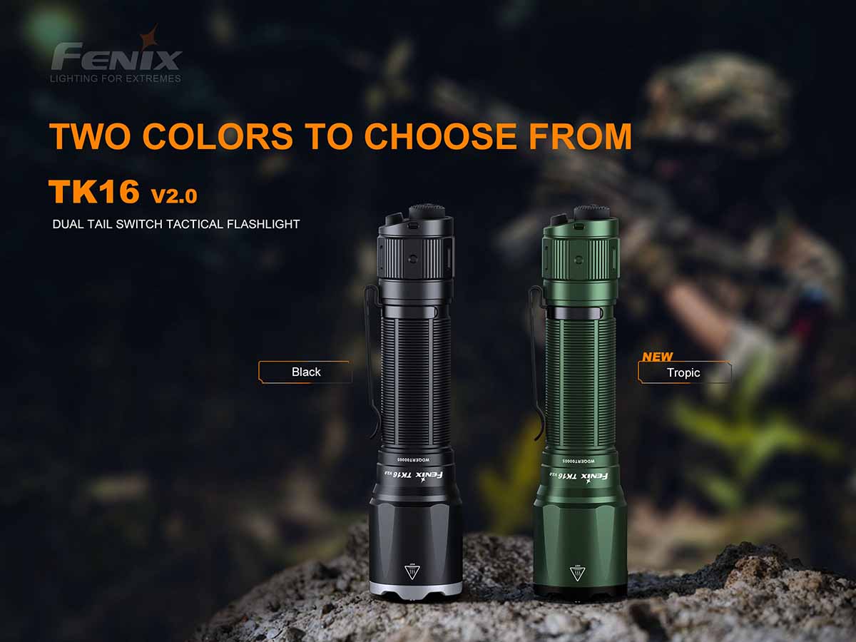 Fenix TK16 V2.0 Tactical Flashlight - 1000 Lumens, Rechargeable LED Flashlight for Camping, Hiking, Emergency & Outdoor Adventures