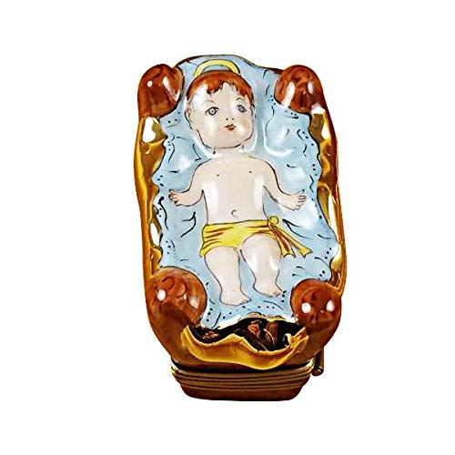Authentic Limoges Porcelain Baby Jesus Figurine from France - Handcrafted Collectible for Christmas Decor, Nativity Scenes & Gift Giving
