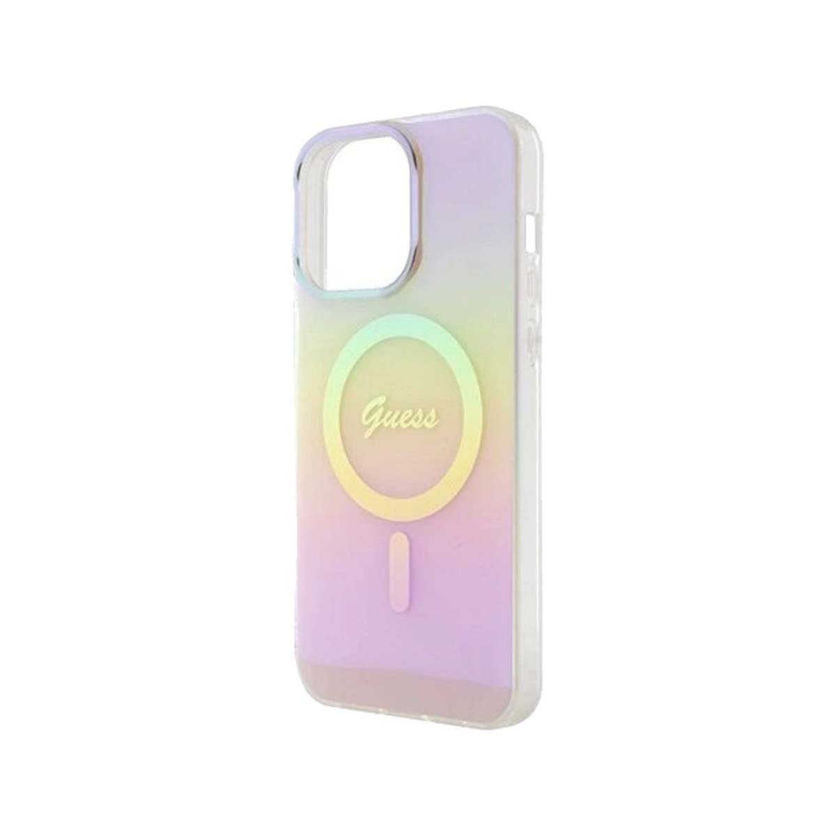 Guess Script MagSafe Compatible Phone Case for iPhone 15 Pro Max - Slim Protective Cover with Secure Magnetic Attachment for Wireless Charging (Perfect for Work, Travel & Everyday Use)