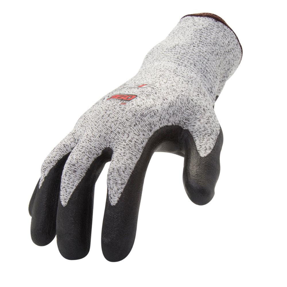 212 Performance AXC3 06 011PR AX360 Foam Nitrile Dipped Cut Resistant Gloves - EN Level 3, ANSI A2 Certified - X-Large Gray/Black - Ideal for Construction, Metalworking & Industrial Safety Work